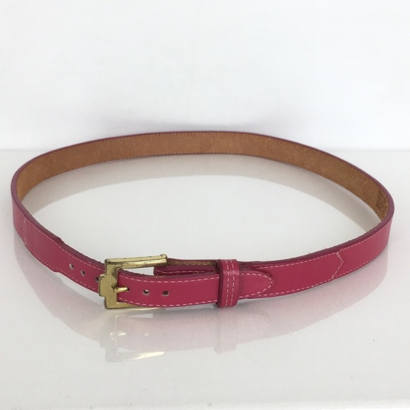 Justin Boots Women’s Pink Leather Statement Belt Size 32 Western Cowgirl Rodeo main image 2